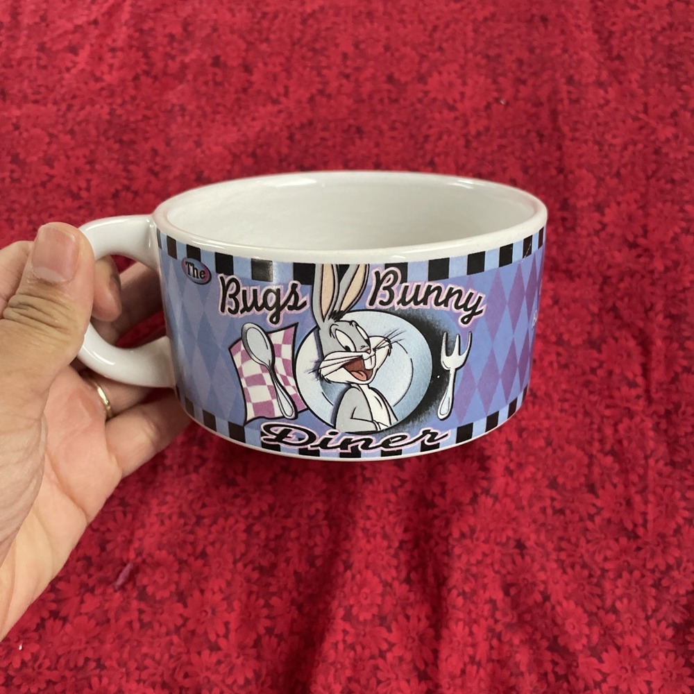 Bugs Bunny Diner Soup Cup‎ Coffee Mug 4.25"
